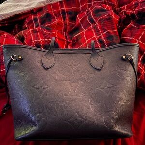 Louis Vuitton Black Neverfull MM Tote Bag